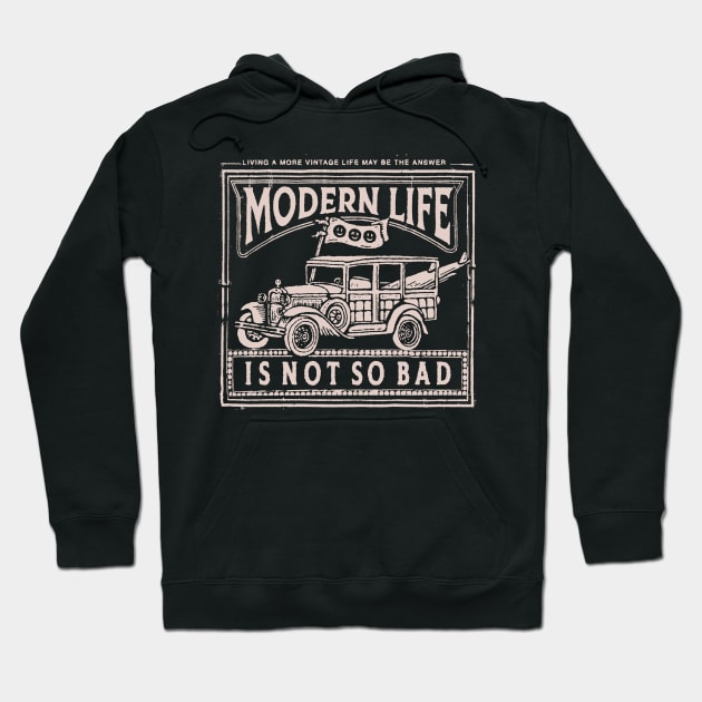 Surf Car - Vintage Life Hoodie by TomLinke